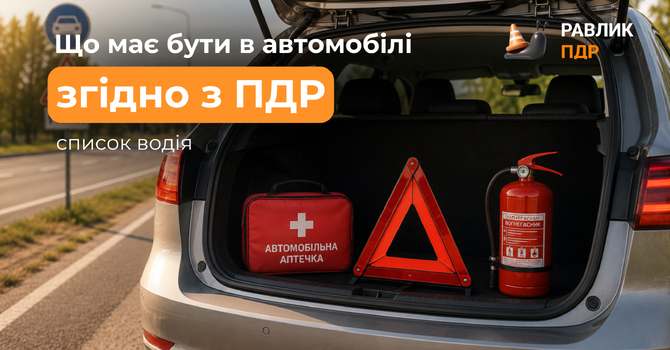 Що має бути в автомобілі згідно з ПДР: список водія